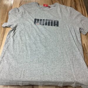 PUMA Light Gray Short Sleeve Tee